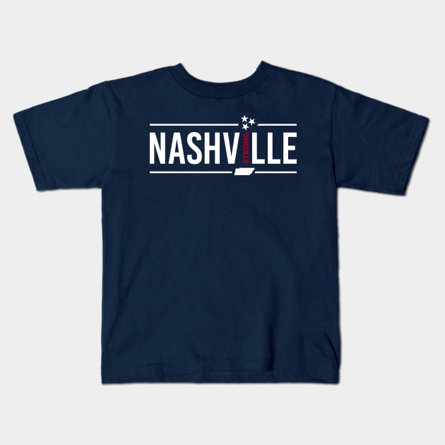 nashville strong tennessee Kids T-Shirt by Bequeen